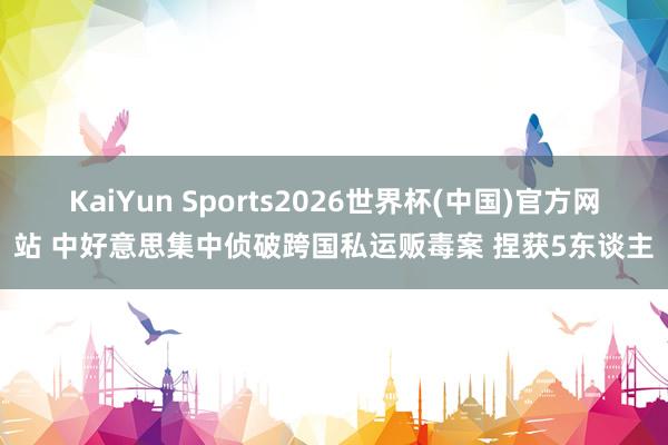 KaiYun Sports2026世界杯(中国)官方网站 中好意思集中侦破跨国私运贩毒案 捏获5东谈主