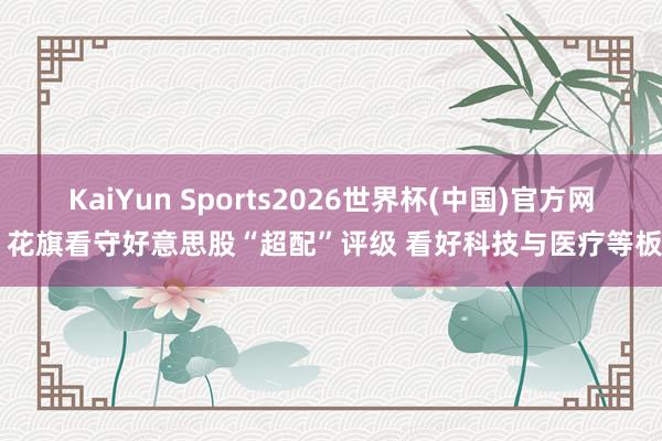 KaiYun Sports2026世界杯(中国)官方网站 花旗看守好意思股“超配”评级 看好科技与医疗等板块