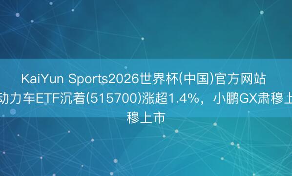 KaiYun Sports2026世界杯(中国)官方网站 新动力车ETF沉着(515700)涨超1.4%，小鹏GX肃穆上市