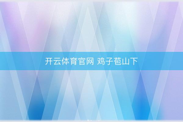 开云体育官网 鸡子苞山下