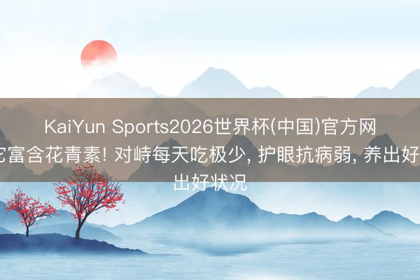 KaiYun Sports2026世界杯(中国)官方网站 它富含花青素! 对峙每天吃极少， 护眼抗病弱， 养出好状况