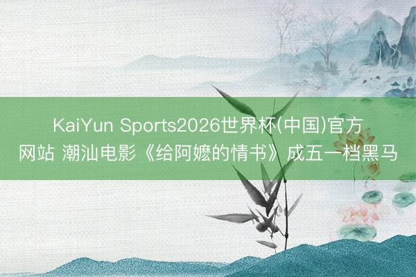 KaiYun Sports2026世界杯(中国)官方网站 潮汕电影《给阿嬷的情书》成五一档黑马