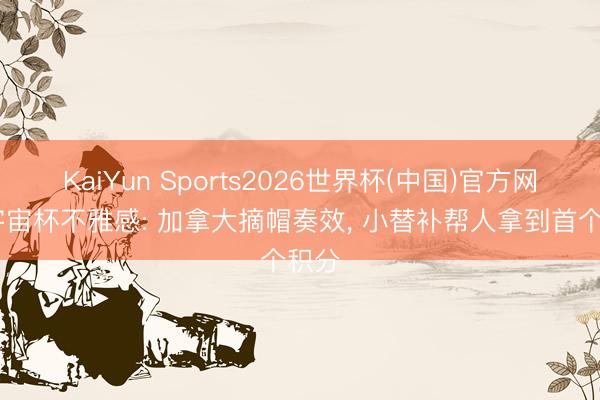 KaiYun Sports2026世界杯(中国)官方网站 宇宙杯不雅感: 加拿大摘帽奏效, 小替补帮人拿到首个积分