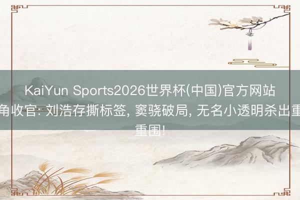 KaiYun Sports2026世界杯(中国)官方网站 主角收官: 刘浩存撕标签， 窦骁破局， 无名小透明杀出重围!